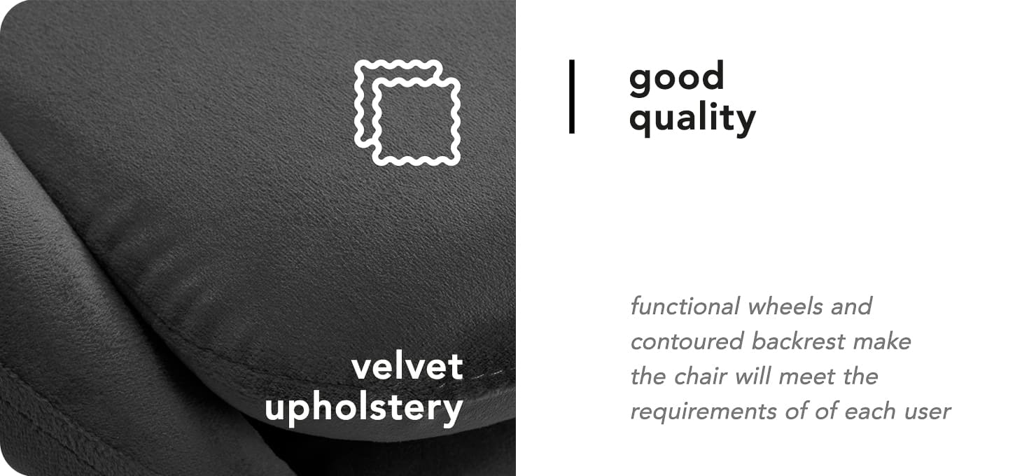 Otočné kreslo 4Rico QS-MF18G zamatové šedé - detail produktu 5