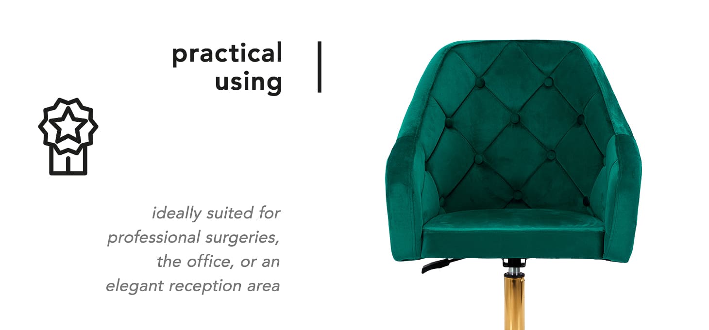 Otočné kreslo 4Rico QA-BL14G zamatové zelené - detail produktu 2