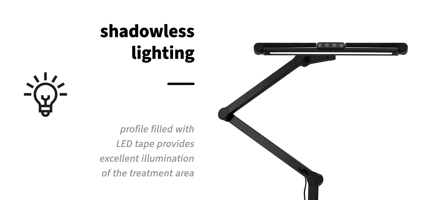 Stolová kozmetická lampa Glow L03 čierna - detail produktu 2