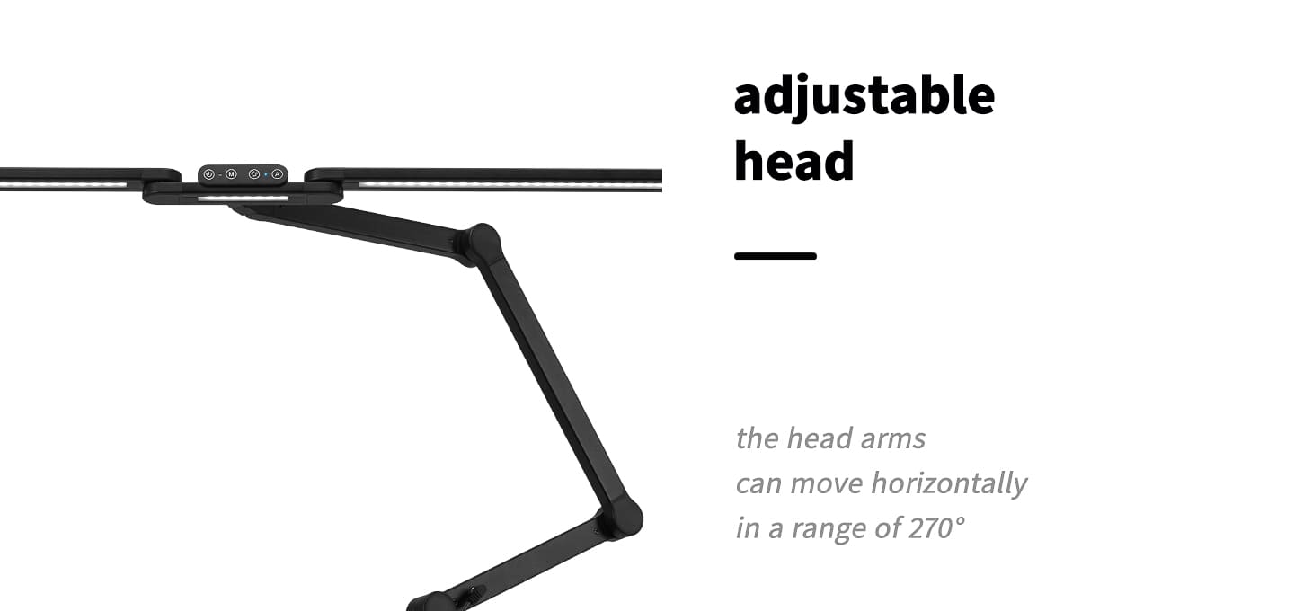 Stolová kozmetická lampa Glow L 04 čierna - detail produktu 3