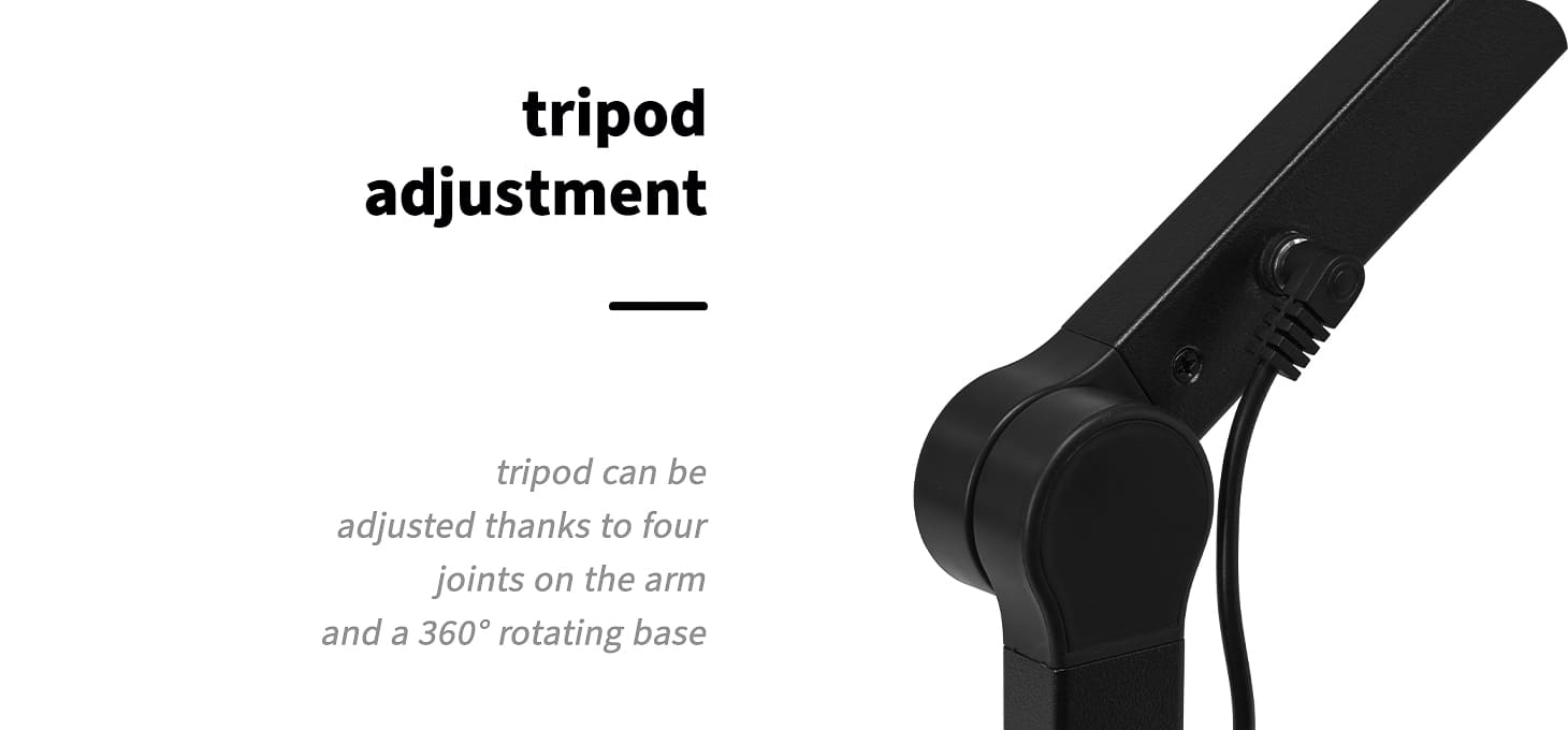 Stolová kozmetická lampa Glow L 04 čierna - detail produktu 4