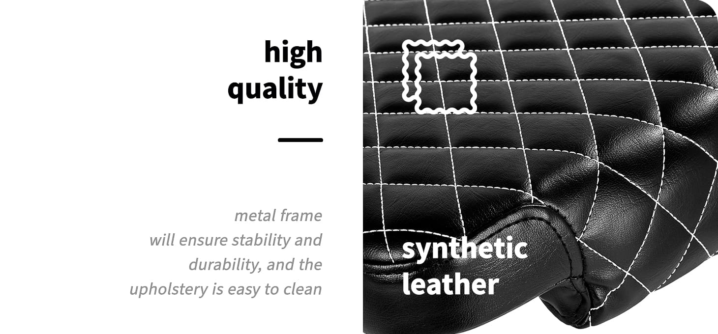 Opierka na tetovanie Pro Ink 718 čierna prešívaná W - detail produktu 4