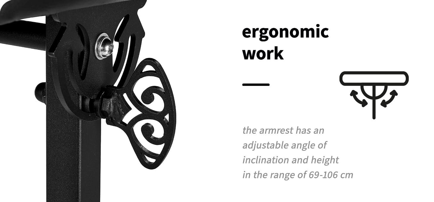 Opierka na tetovanie Pro Ink 718 čierna prešívaná B - detail produktu 3