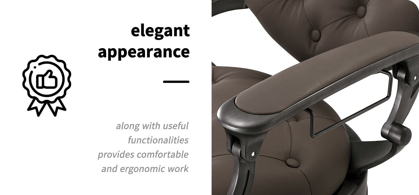 Kadernícke kreslo Gabbiano Niccolo Brown - detail produktu 5