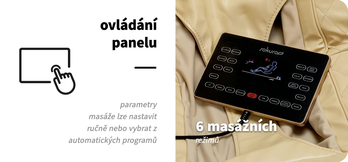 Masážne kreslo Sakura Comfort Plus 806 béžová - detail produktu 2