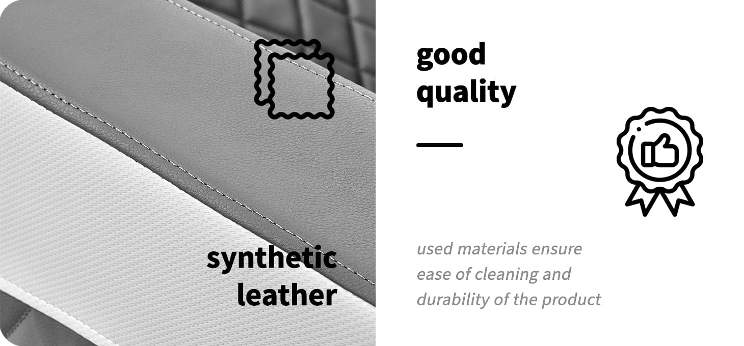 Masážne kreslo Sakura Classic 802 A bielo-šedé - detail produktu 11