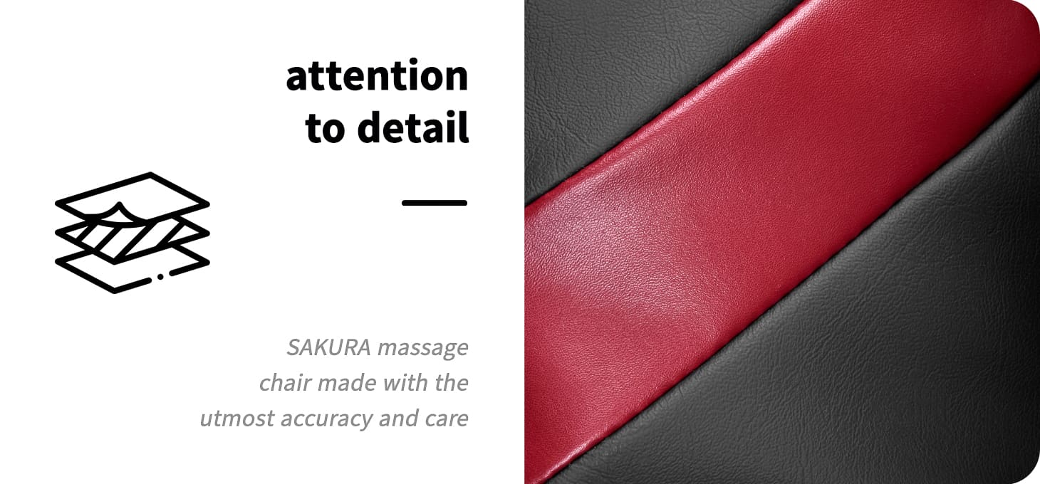 Masážne kreslo Sakura Standard 801 black/red - detail produktu 12