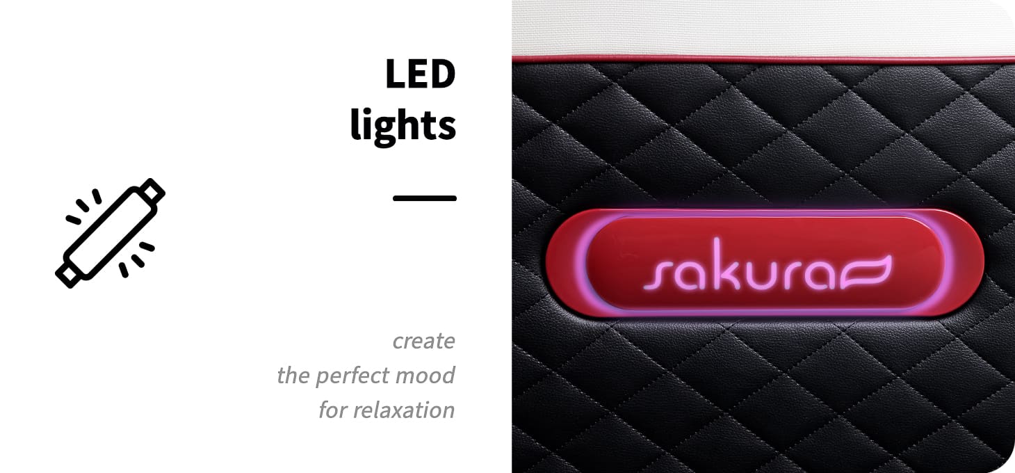 Masážne kreslo Sakura Standard 801 black/red - detail produktu 2