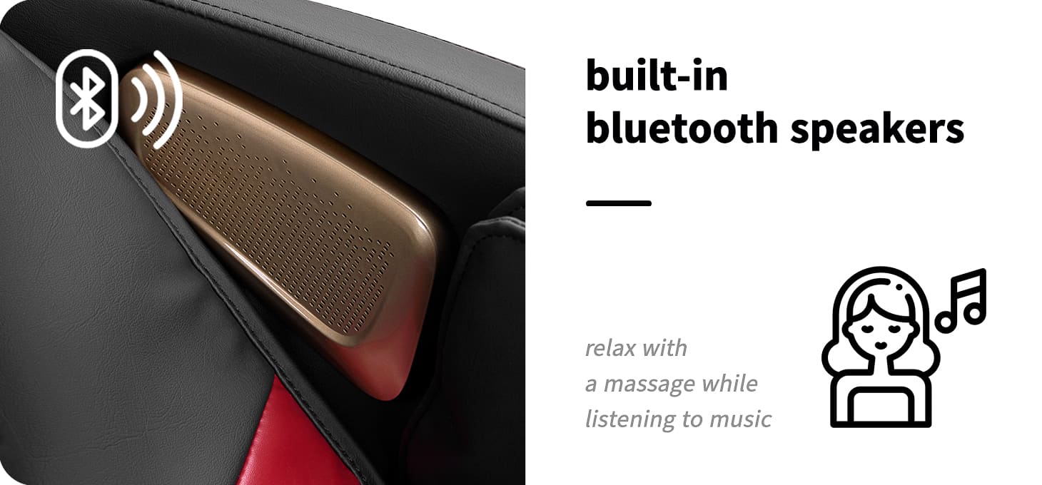 Masážne kreslo Sakura Standard 801 black/red - detail produktu 9