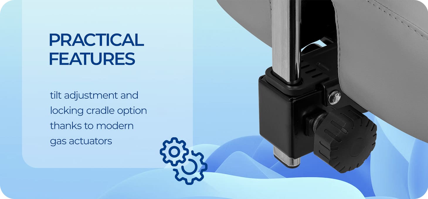 Podiatrická stolička 1005 Giovanni sivá - detail produktu 4