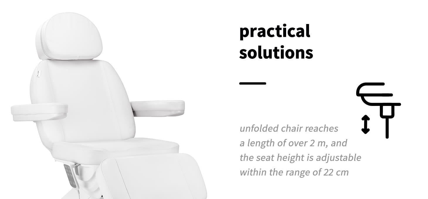 Elektrické kozmetické kreslo SILLON Luxury 3 motory biele nožný ovládač - detail produktu 3