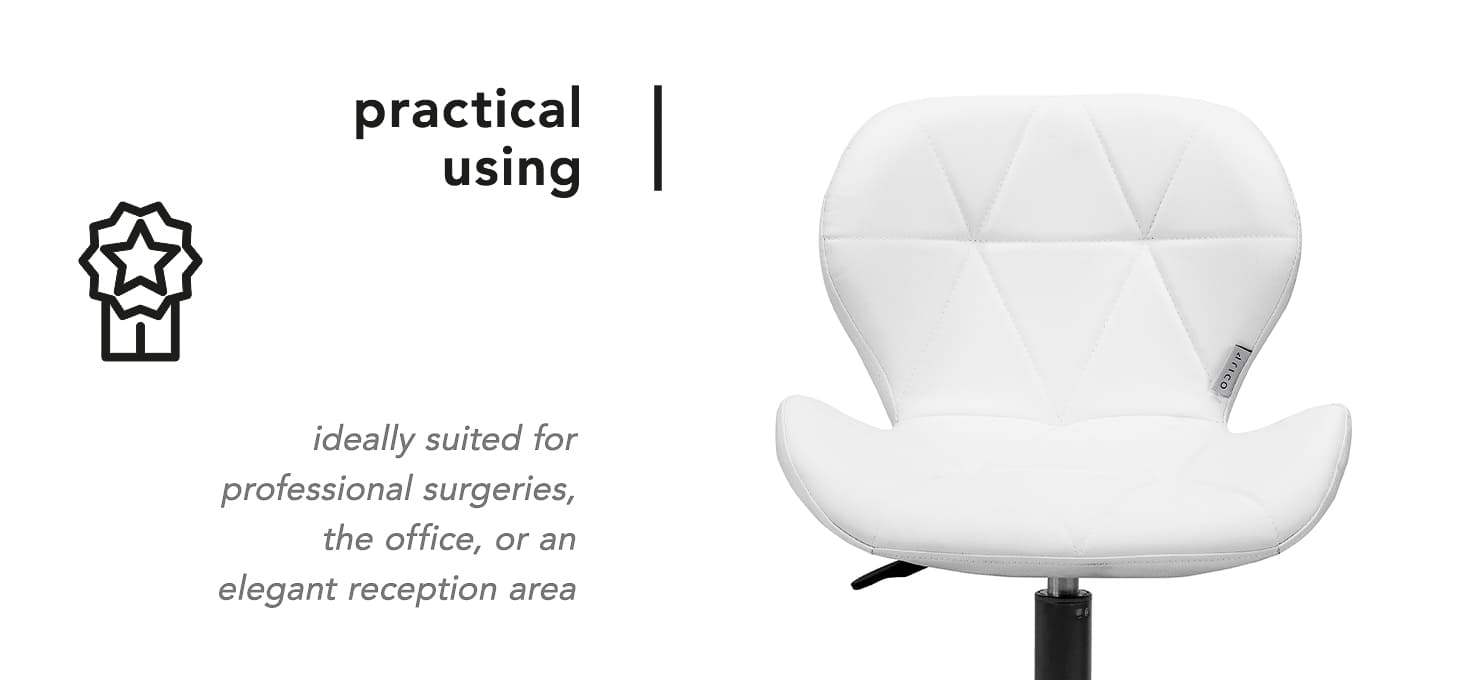 Kozmetická stolička QS-06B biela - detail produktu 2