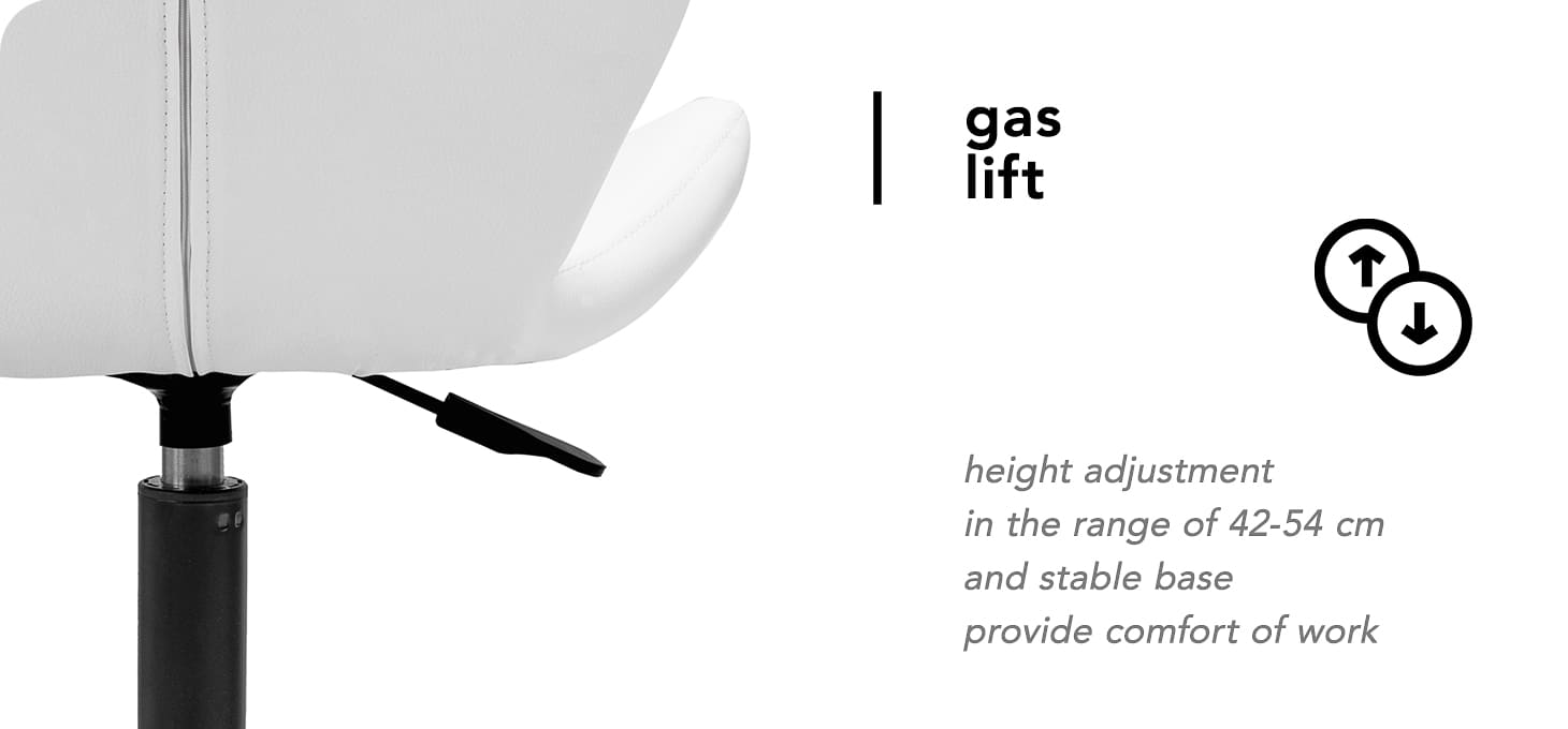 Kozmetická stolička QS-06B biela - detail produktu 3