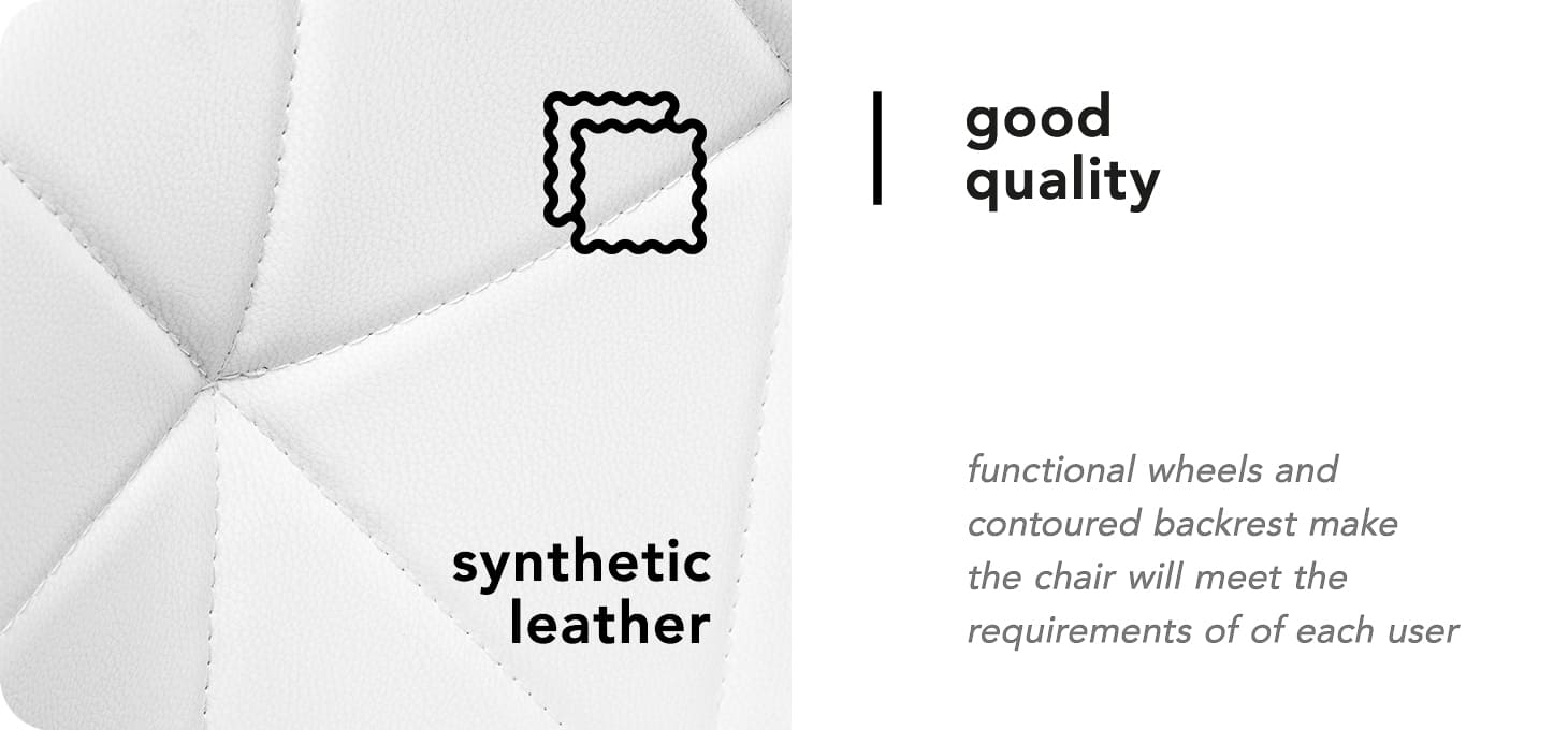 Kozmetická stolička QS-06B biela - detail produktu 5