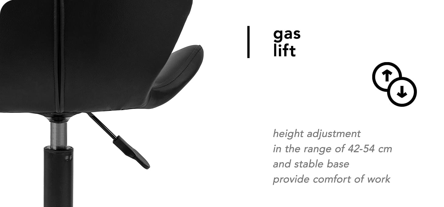 Kozmetická stolička QS-06B čierna - detail produktu 3