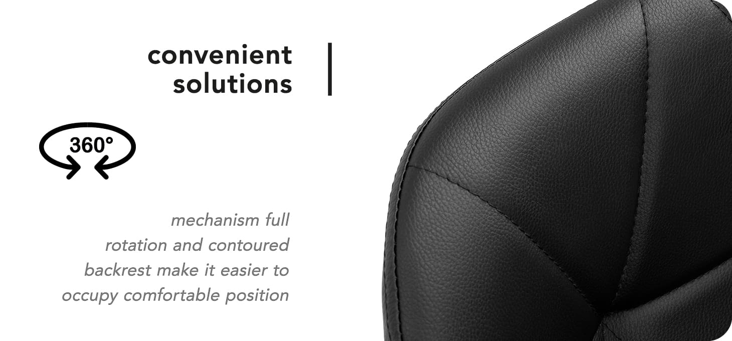 Kozmetická stolička QS-06B čierna - detail produktu 4