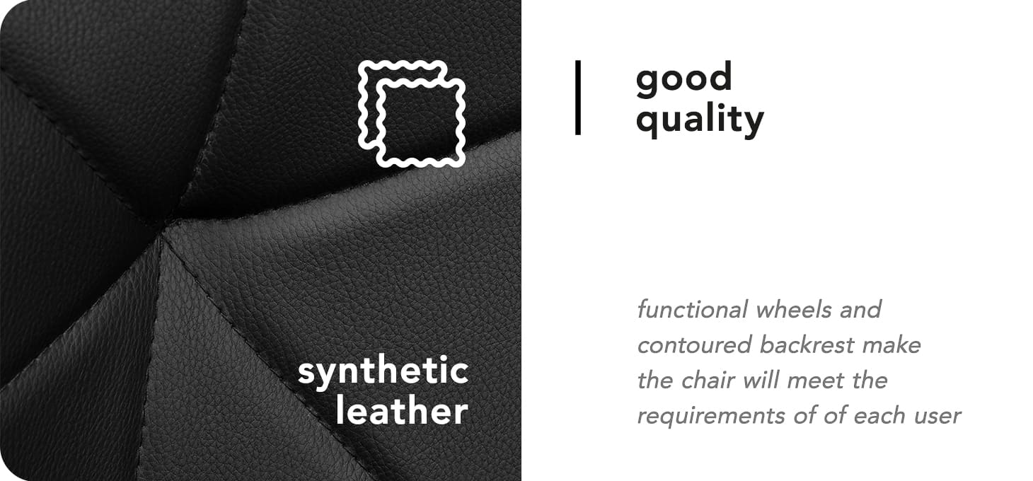 Kozmetická stolička QS-06B čierna - detail produktu 5