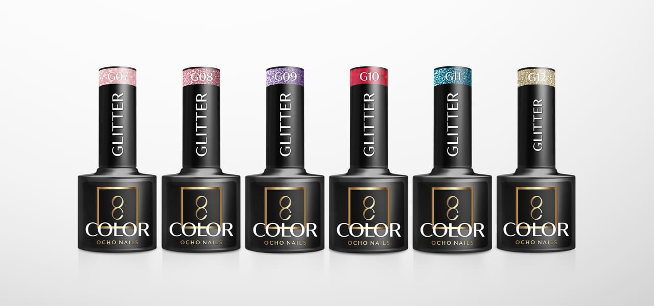 OCHO NAILS Třpytivý hybridní lak G12 -5 g - detail produktu 5