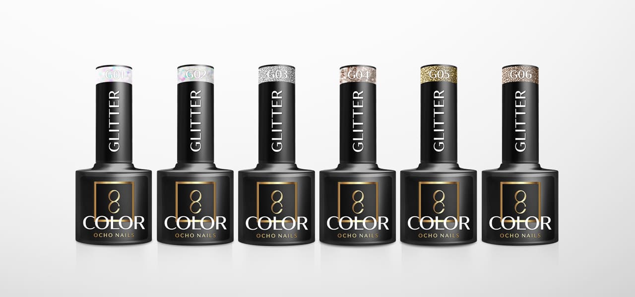 OCHO NAILS Třpytivý hybridní lak G14 -5 g - detail produktu 4