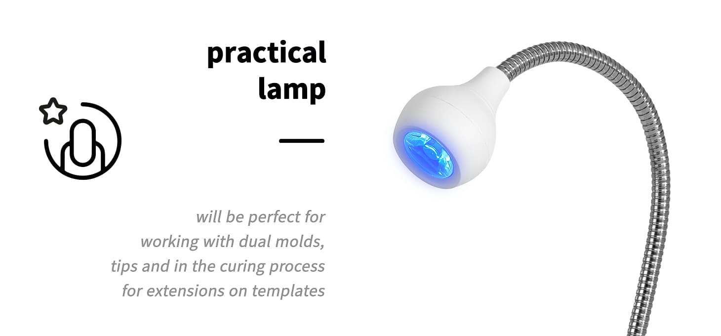Stolná UV lampa Glow Snake biela - detail produktu 2