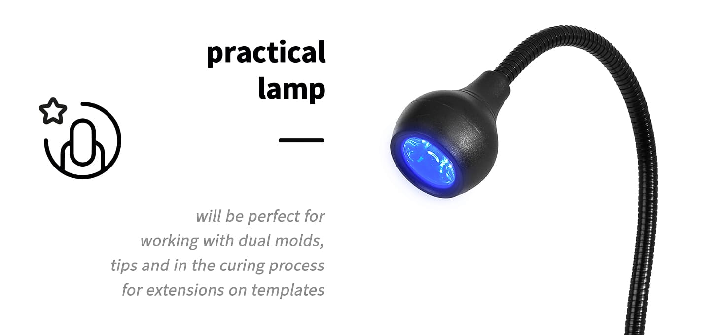 Stolná UV lampa Glow Snake čierna - detail produktu 2