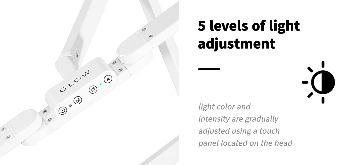 Stolná lampa Glow L04 biela - detail produktu 5