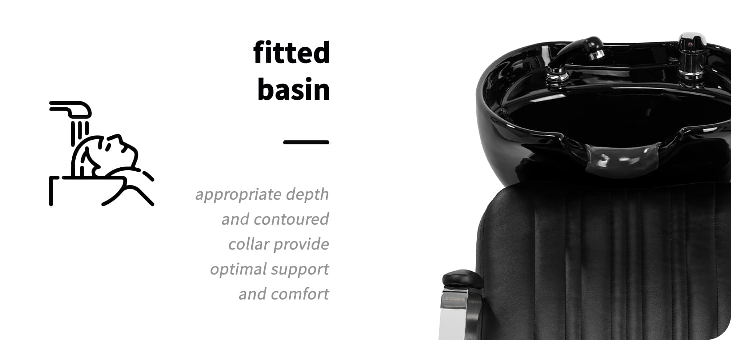 Kadernícky umývací box Gabbiano Patrizio čierny - detail produktu 3