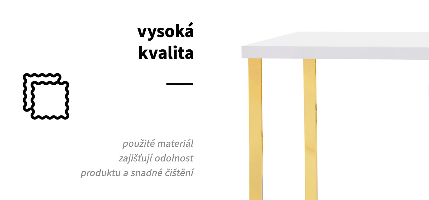 Kozmetický stolík  3311G bielo-zlatý - detail produktu 3