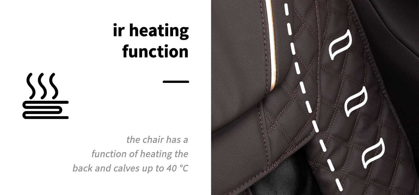 Masážne kreslo Sakura Classic 306A hnedo-čierne - detail produktu 8