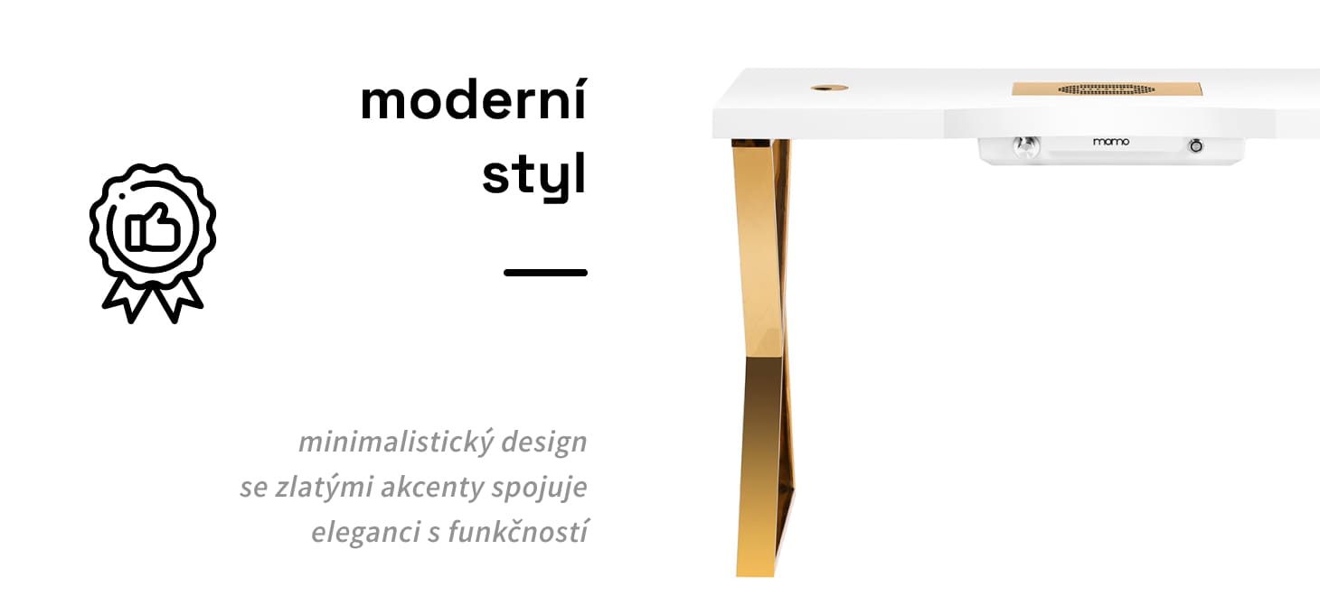 Manikérsky stôl MOMO 04-GL s odsávačkou prachu - detail produktu 2