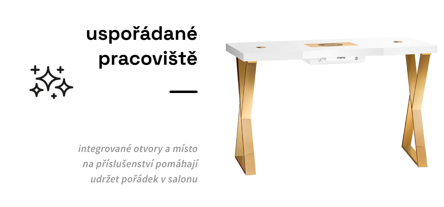Manikérsky stôl MOMO 04-GL s odsávačkou prachu - detail produktu 3