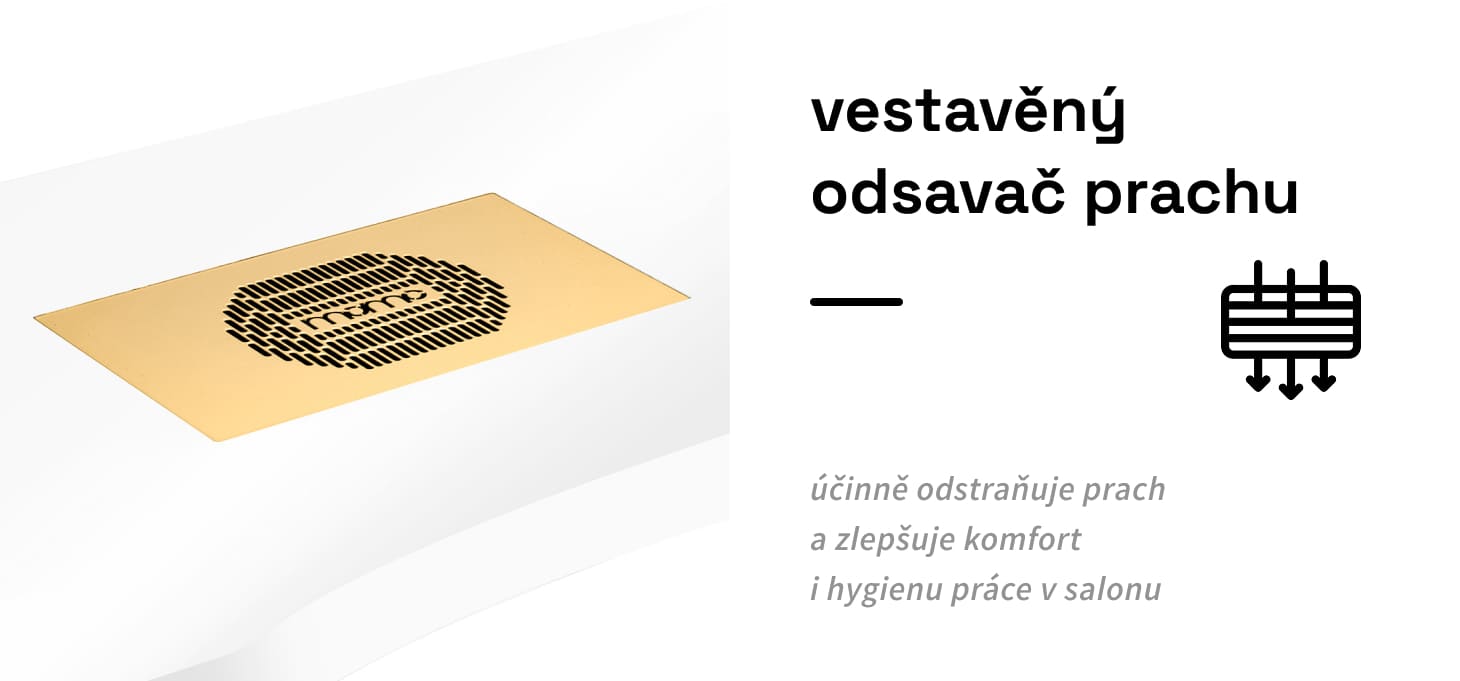 Manikérsky stôl MOMO 04-GL s odsávačkou prachu - detail produktu 4