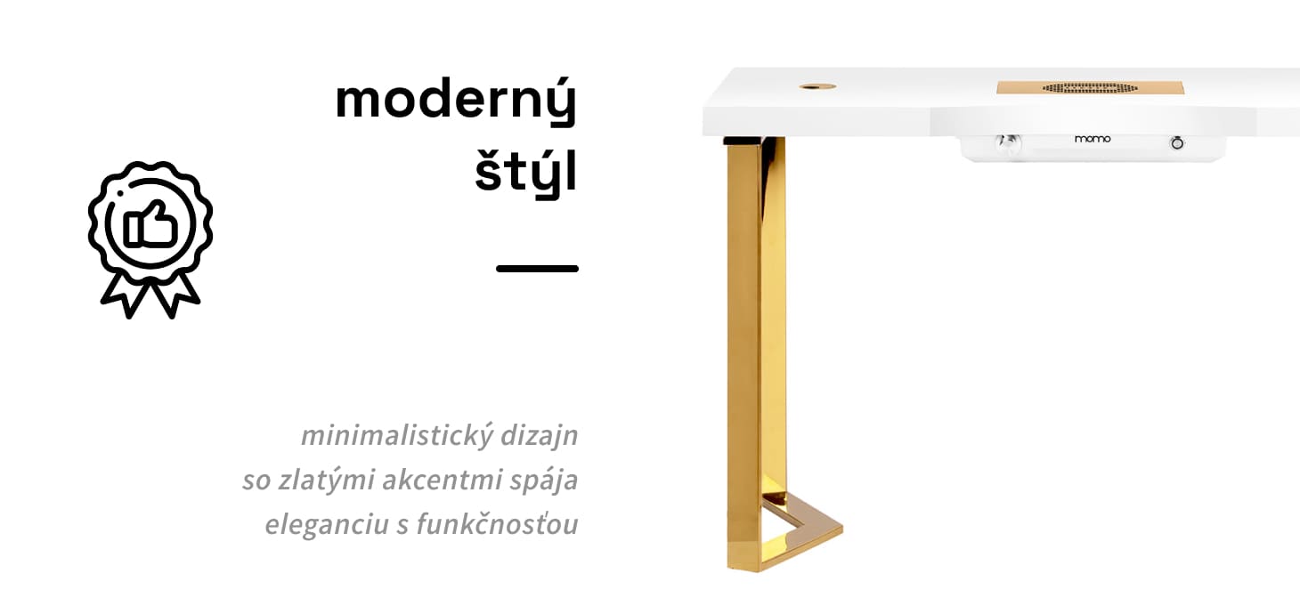 Manikérsky stôl MOMO 05-GL s odsávačkou prachu - detail produktu 2