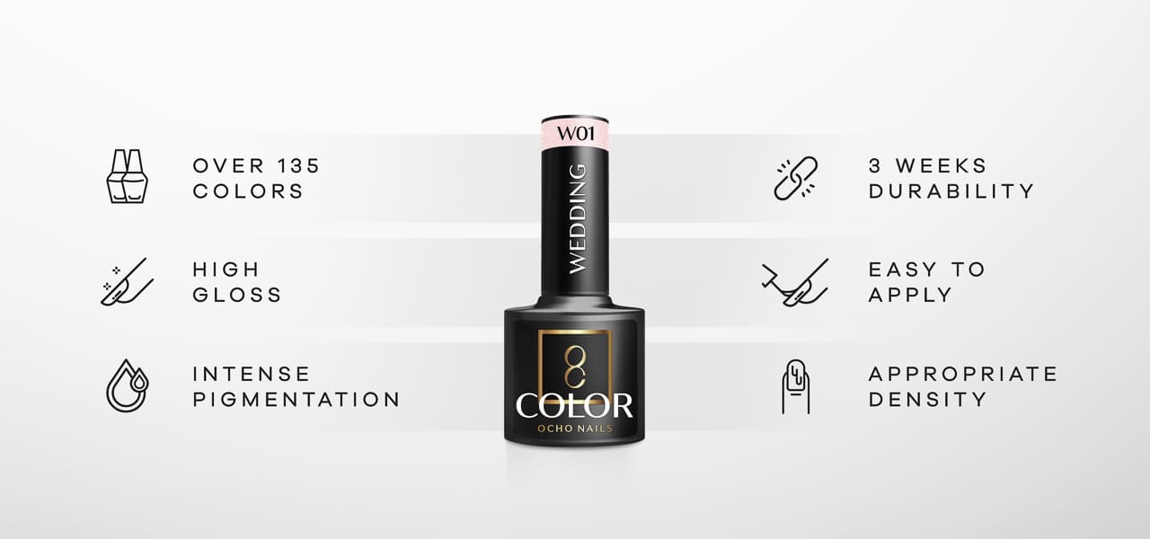 OCHO NAILS Hybridní lak wedding W08 - 5 g - detail produktu 2