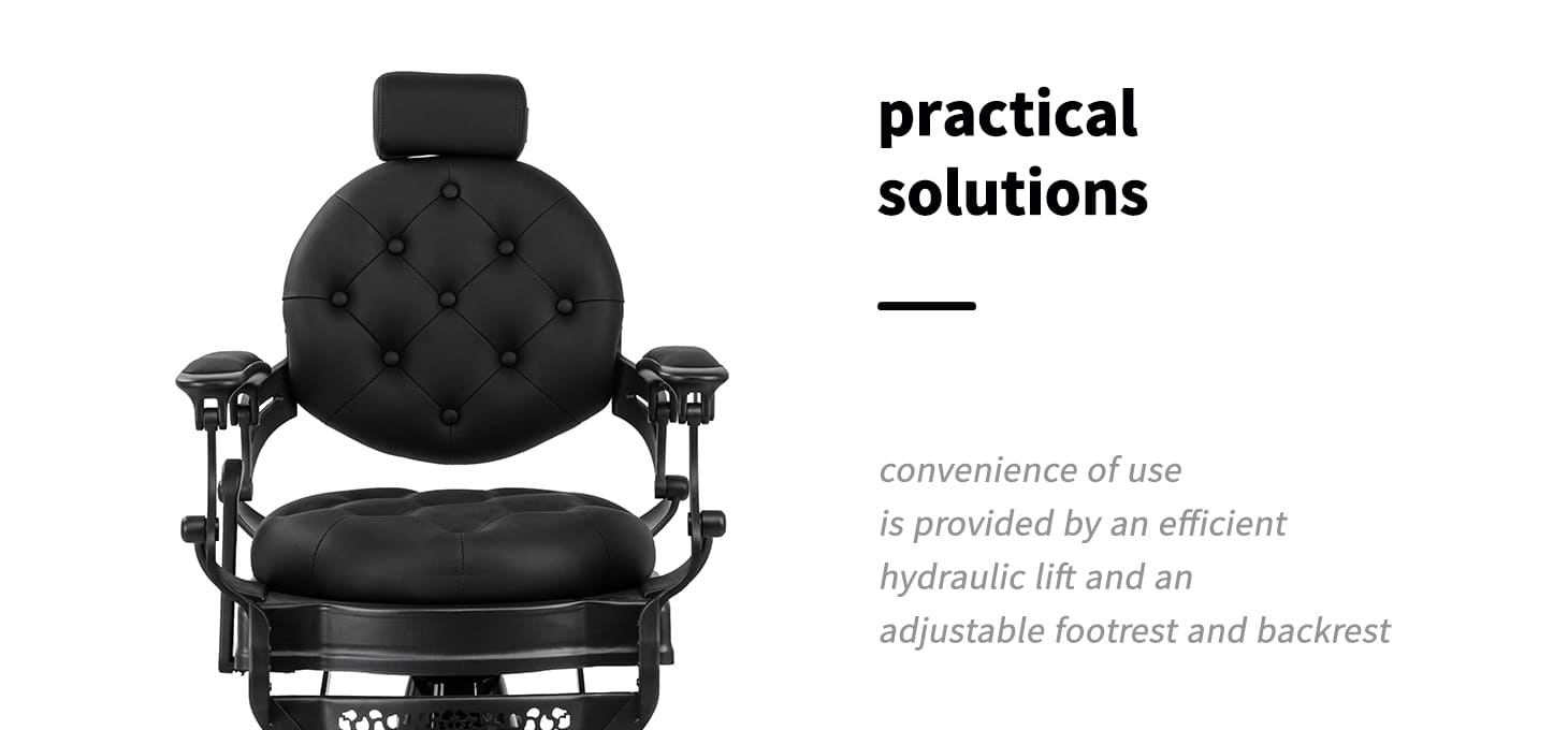 Barbeské kreslo Gabbiano Niccolo čierne - detail produktu 2