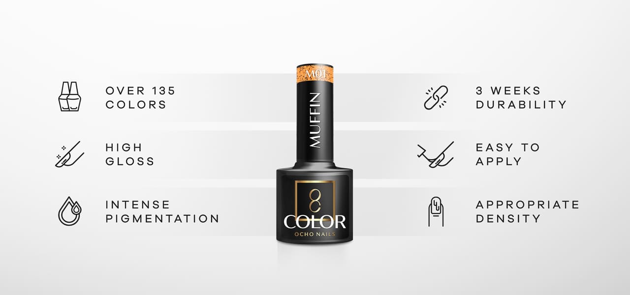 OCHO NAILS Hybridní lak muffin M06 - 5 g - detail produktu 2