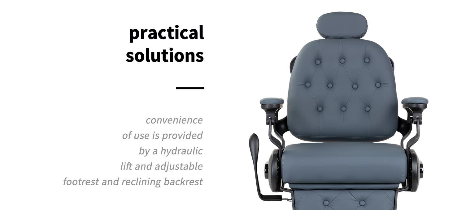 Barbrské kreslo Gabbiano Francesco v grafitovej farbe s brúseným čiernym rámom - detail produktu 2