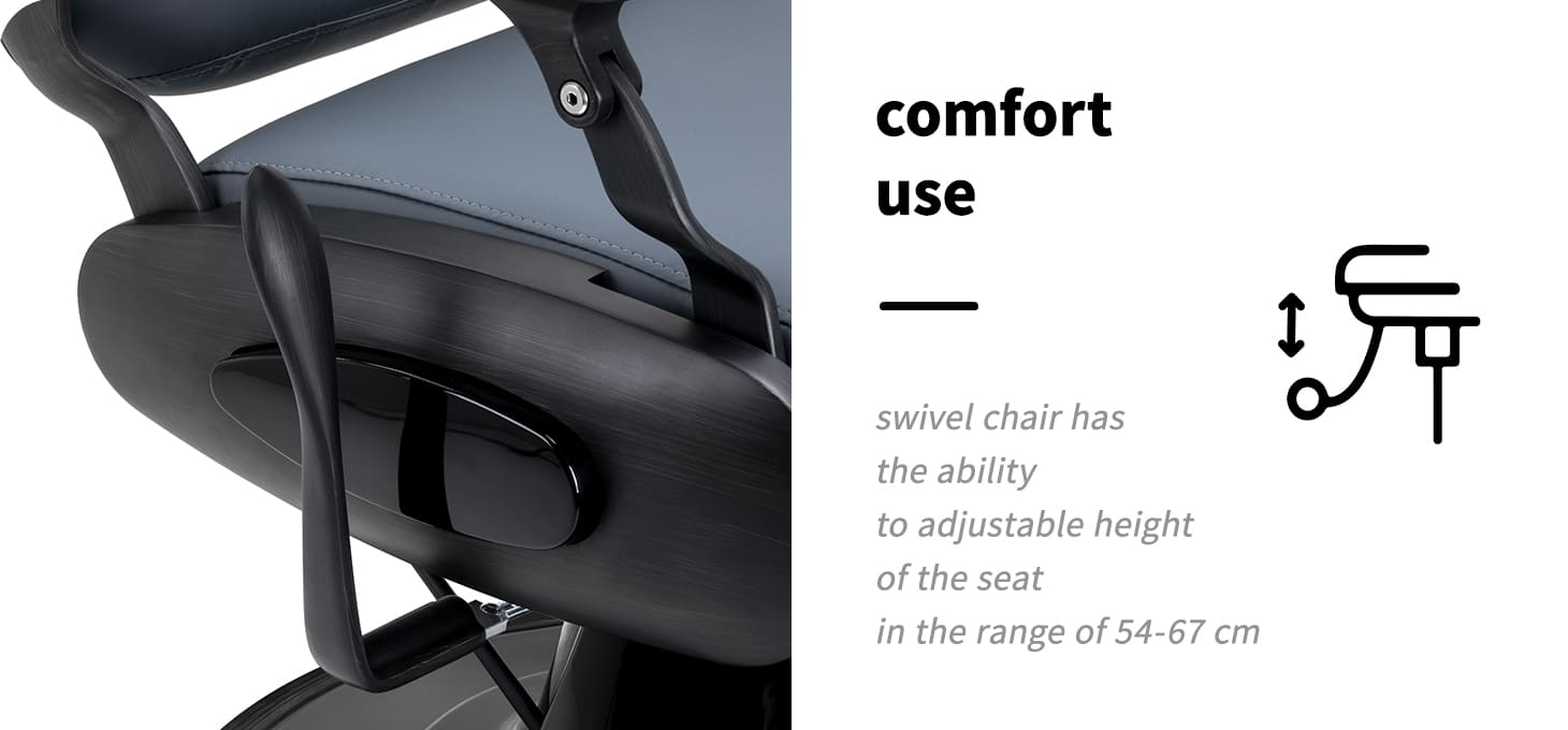 Barbrské kreslo Gabbiano Francesco v grafitovej farbe s brúseným čiernym rámom - detail produktu 3