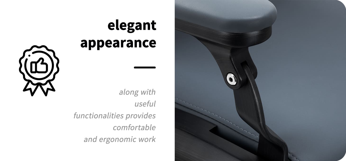 Barbrské kreslo Gabbiano Francesco v grafitovej farbe s brúseným čiernym rámom - detail produktu 4