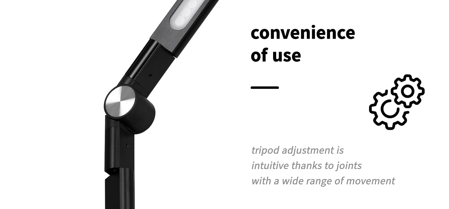Terapeutická LED lampa Yoga 22W čierna - detail produktu 2