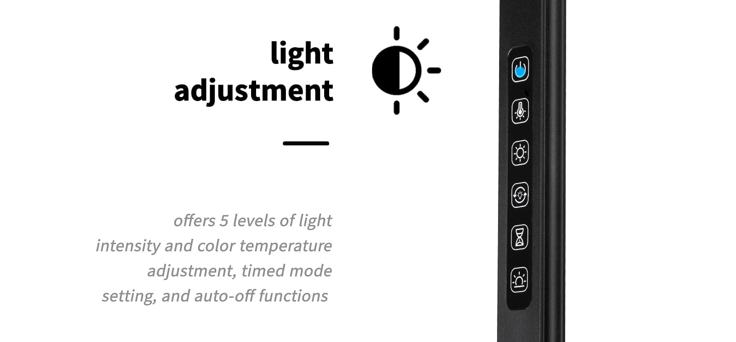 Terapeutická LED lampa Yoga 22W čierna - detail produktu 3