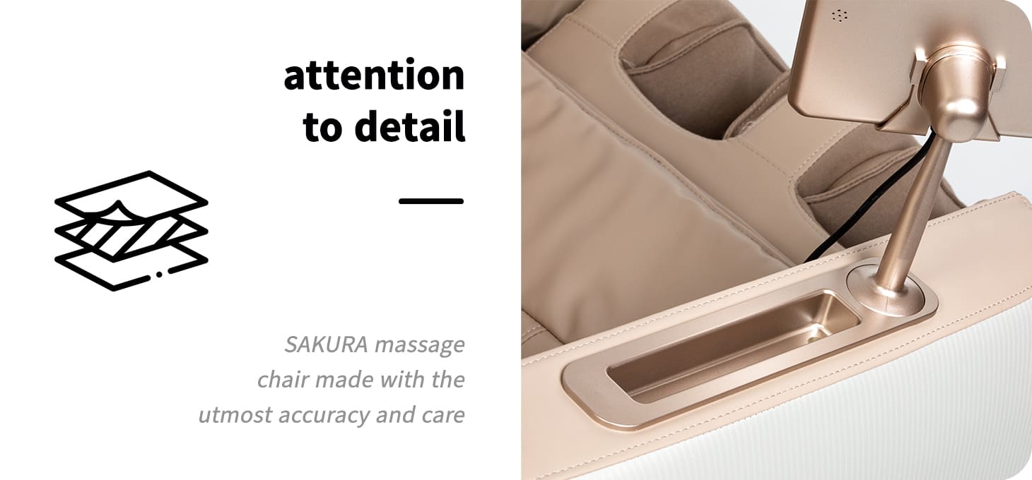 Masážne kreslo Sakura Prime 101 biele - detail produktu 2