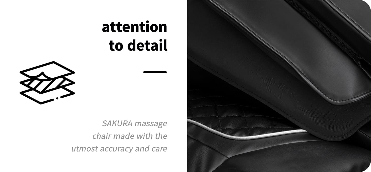 Masážne kreslo Sakura Prime 101 čierne - detail produktu 2