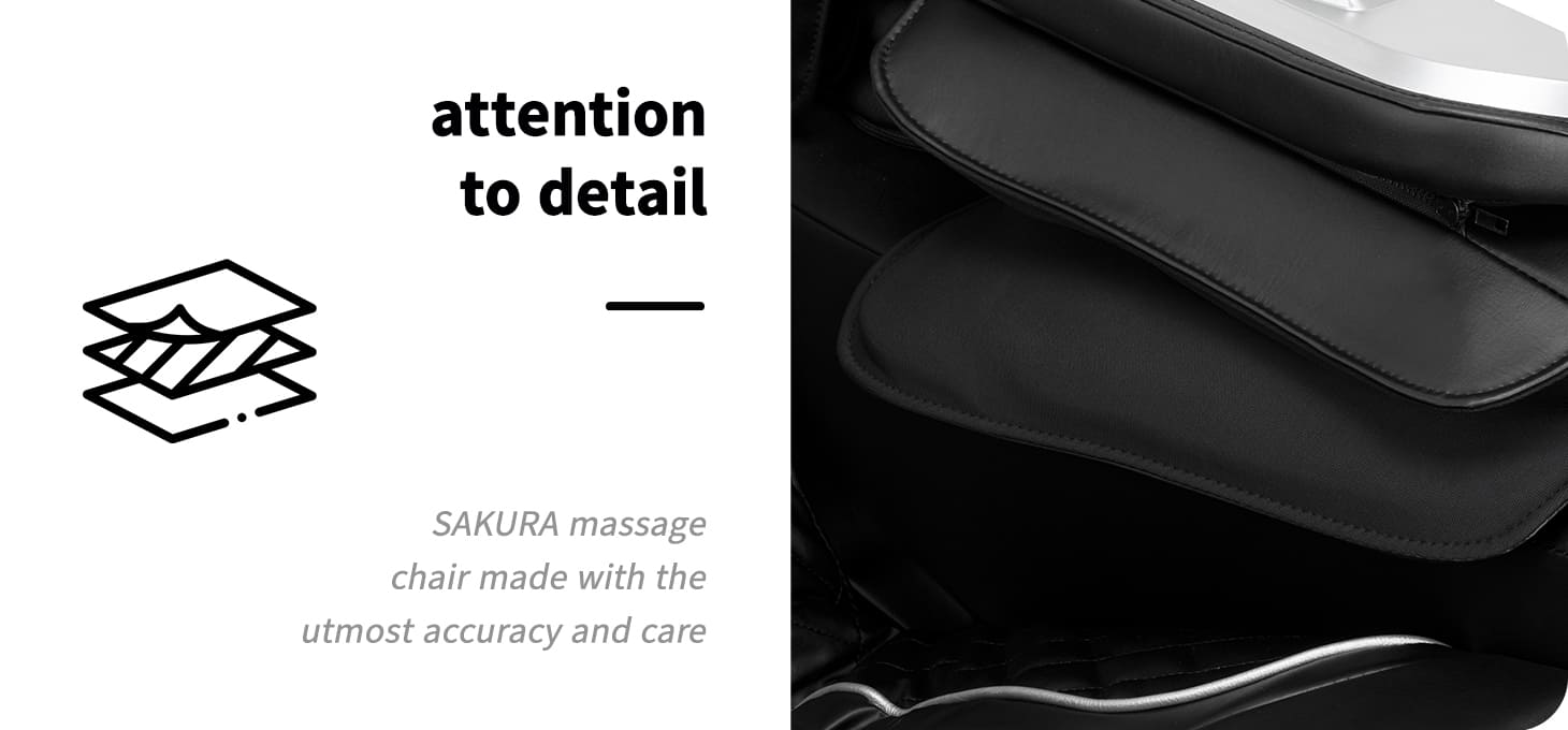 Masážne kreslo Sakura Prime 108 čierne - detail produktu 2