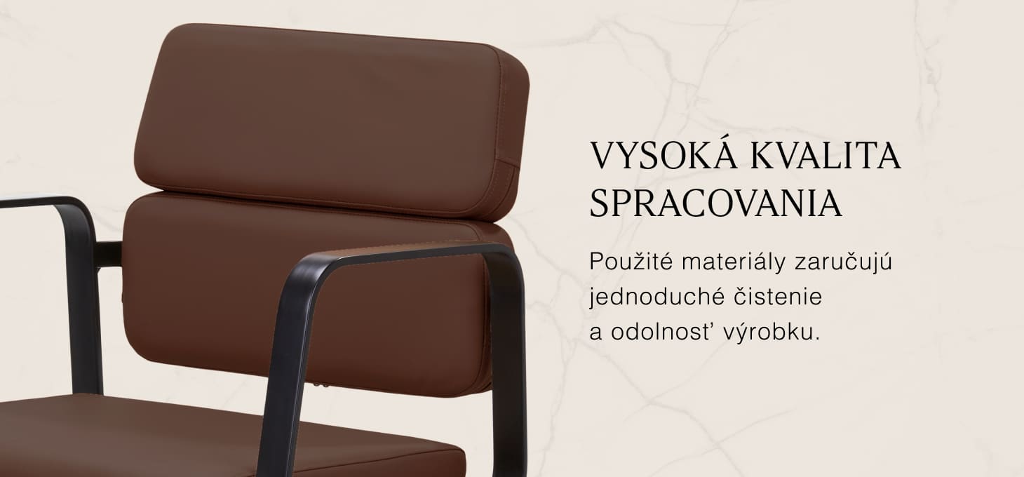 Kadernícke kreslo Gabbiano Porto čierno-hnedé - detail produktu 4