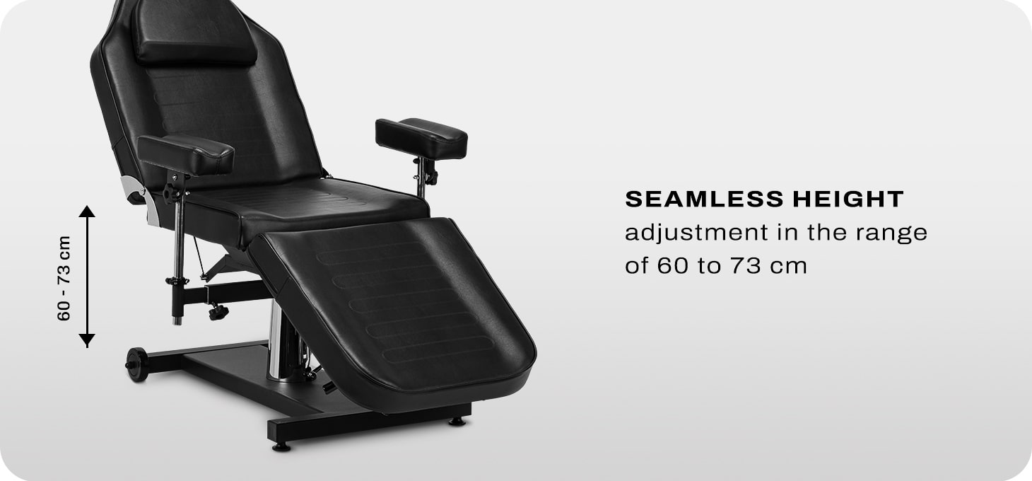 Hydraulické kreslo na tetovanie Pro Ink 322F čierne - detail produktu 3