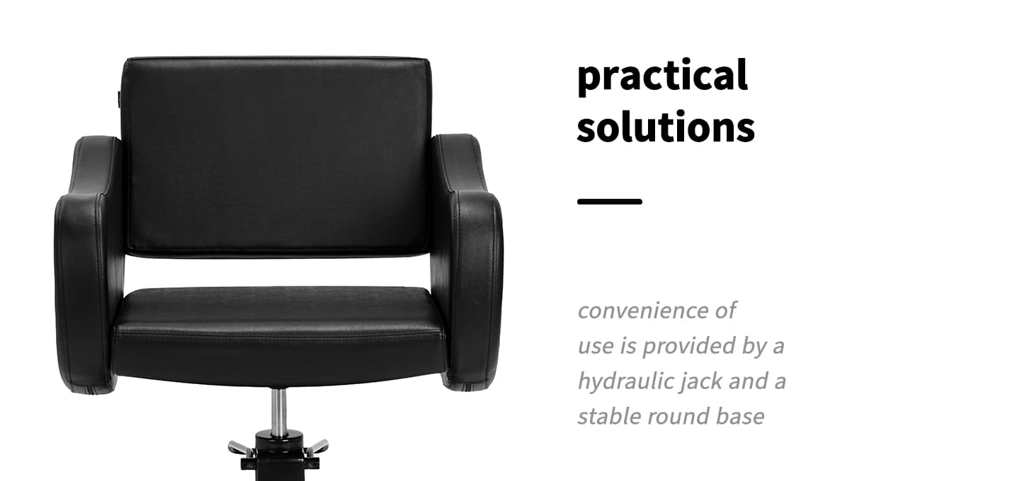 Gabbiano kadernícke kreslo Sewilla čierne - detail produktu 3