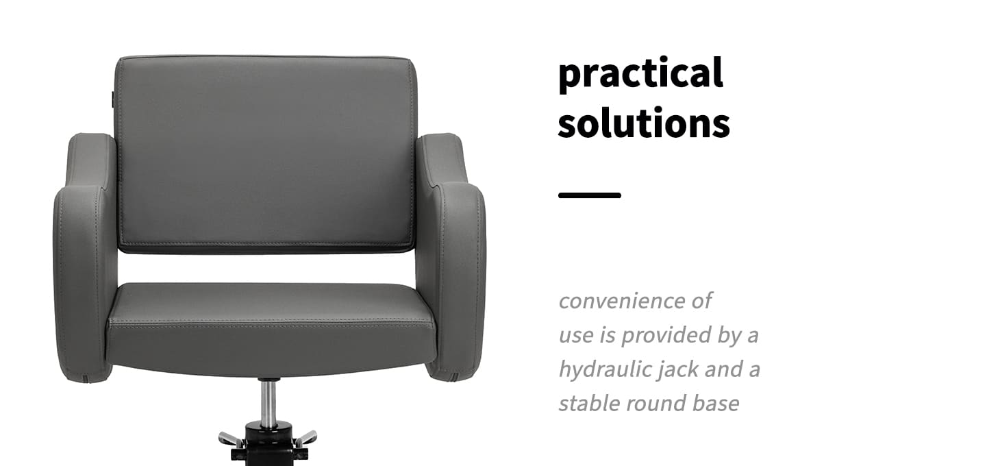 Gabbiano kadernícke kreslo Sewilla šedo-čierne - detail produktu 3