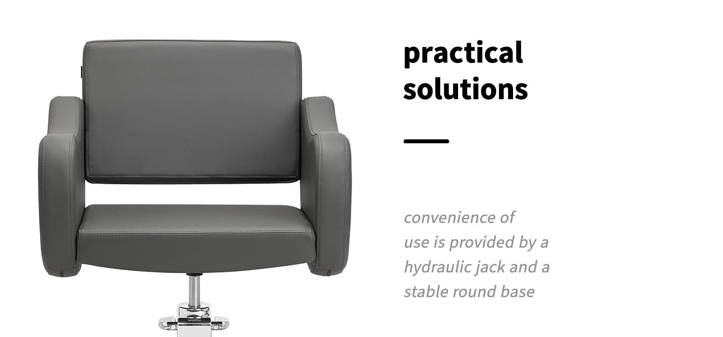 Gabbiano kadernícke kreslo Sewilla šedá-inox - detail produktu 3