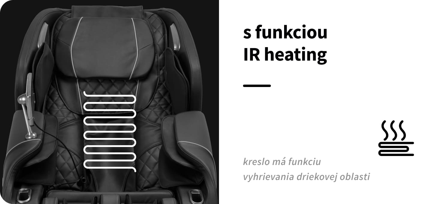 Masážne kreslo Sakura Luxury 808 čierne - detail produktu 10